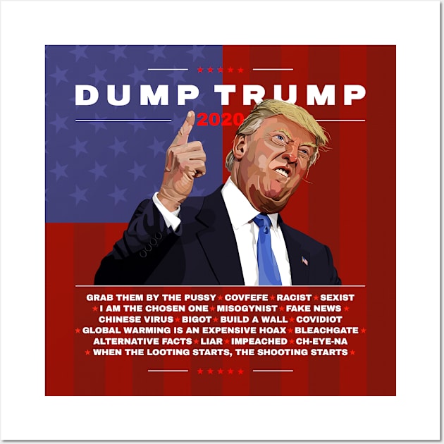Dump Trump 2020 illustration Wall Art by seanfleming
